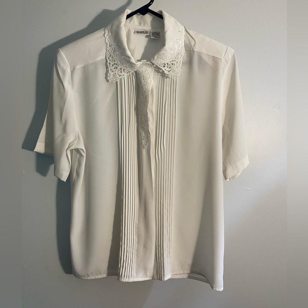 Vintage Marlis short sleeve fem blouse 10